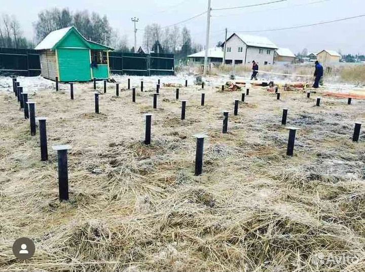 Винтовые сваи Монтаж