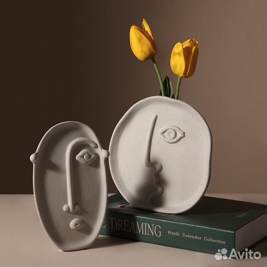 Силиконовая форма для гипса Ваза Лицо