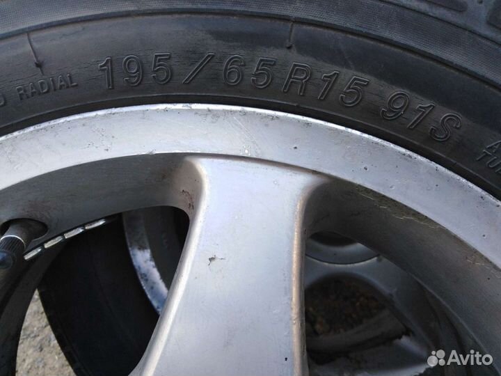 Литые диски + шины r15 5х114 6.5дюймов