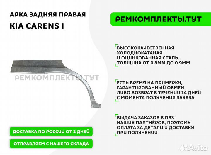 Арка задняя правая Kia Carens 1
