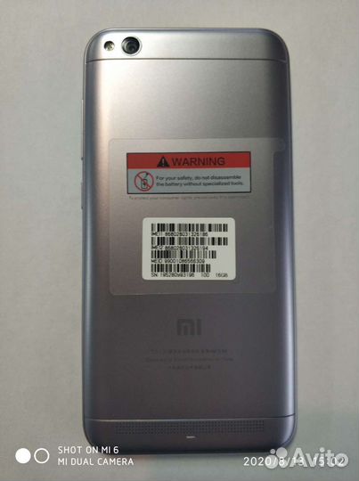 Телефон Xiaomi redmi 5a 2/16