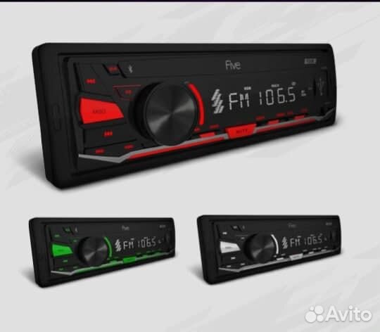 Ресивер-USB five F20R (1din/красная/Bluetooth/USB