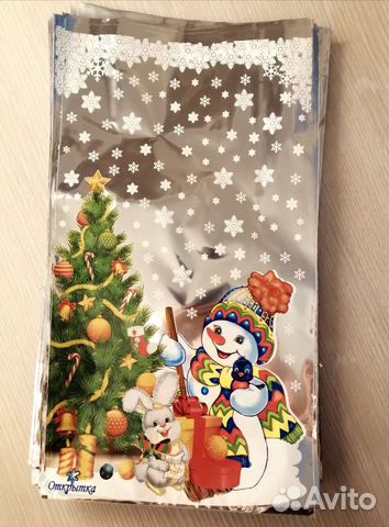 Пакеты для новогодних подарков набор 61 штука