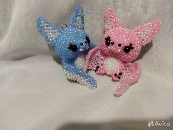 Амигуруми из бисера летучая мышь