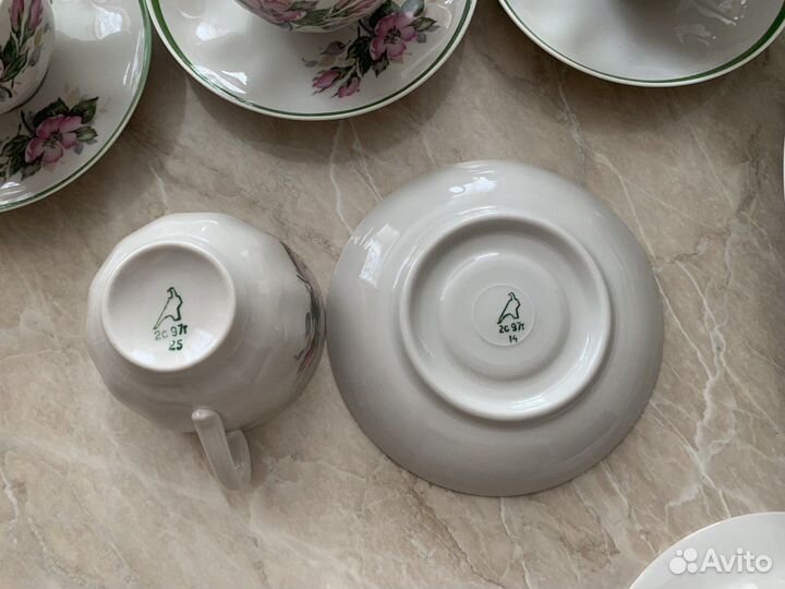 Набор столовой посуды чайный сервиз дулево СССР