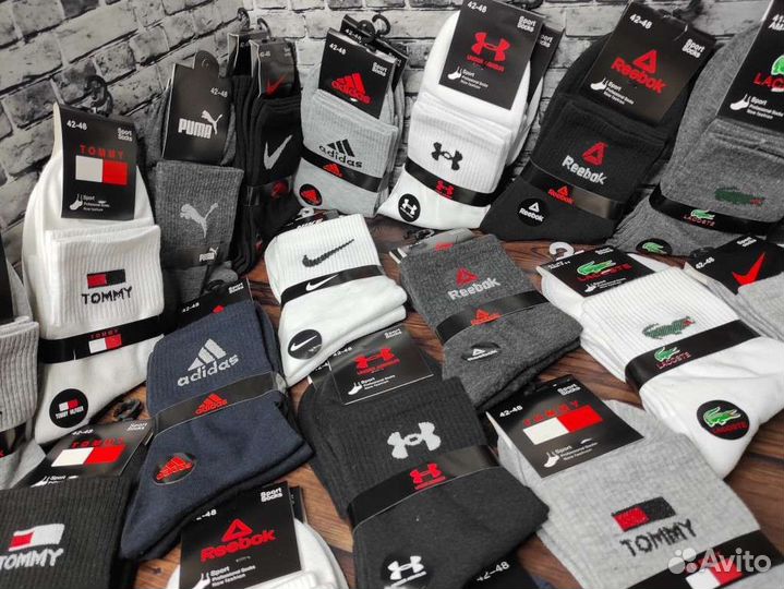 Носки Nike Adidas Puma Reebok Jordan Tommy Lacoste