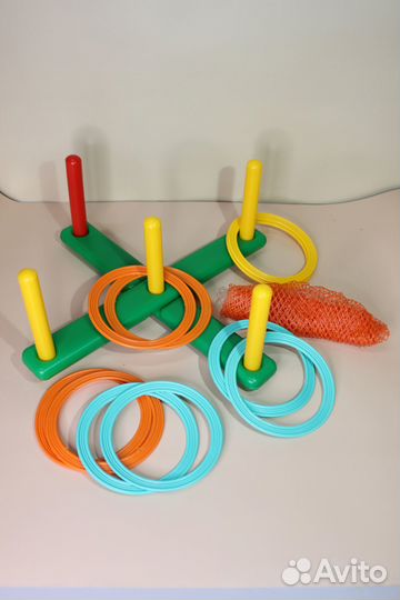 Детский игровой набор кольцеброс со столбиками