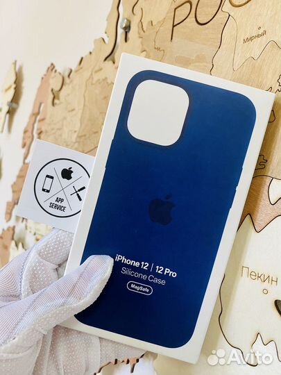 Чехол Silicone Case MagSafe ориг Синий iPhone 12