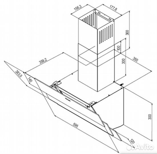 Наклонная вытяжка D 514 S