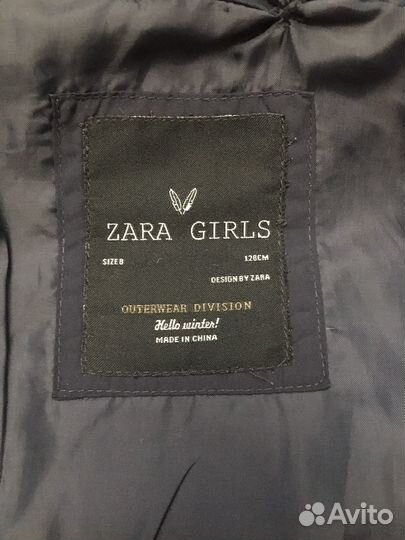 Пуховик пальто Zara 128 для двойни