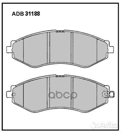 Колодки тормозные дисковые перед ADB31188 A