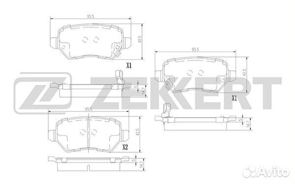 Колодки торм. диск. задн. Kia Ceed II 12- Pro Ceed