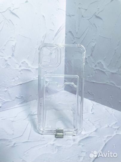 Чехол На iPhone 11 Прозрачный С Картхолдером