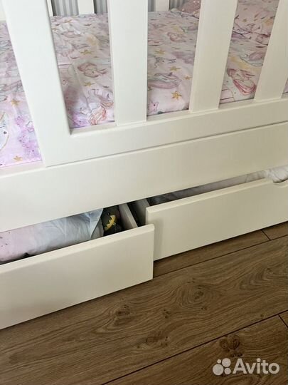 Детская кровать 160х80 с матрасом массив сосны