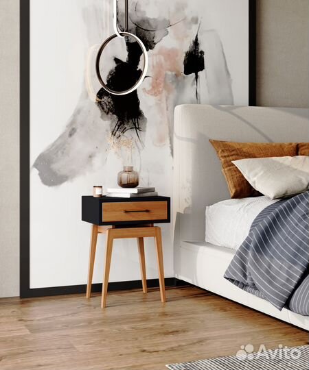 Тумба прикроватная из натурального дерева