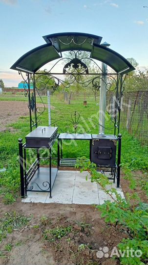 Мангал в стиле лофт