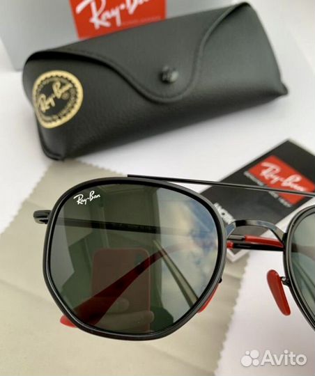 Очки ray ban hexagonal ferrari черные