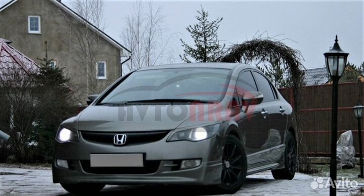 Реснички на фары для Honda Civic 4D (8)
