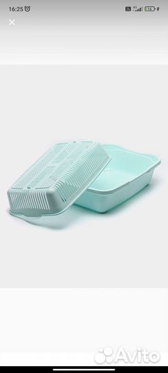 Туалет лоток для кошек и котят с сеткой