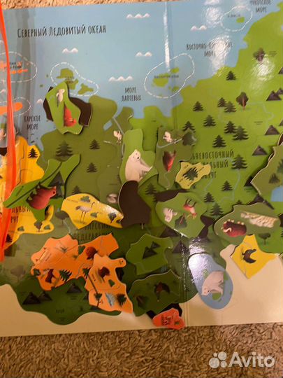 Пазл магнитная карта России