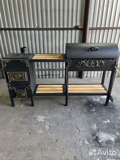 Мангал с печью под казан под заказ