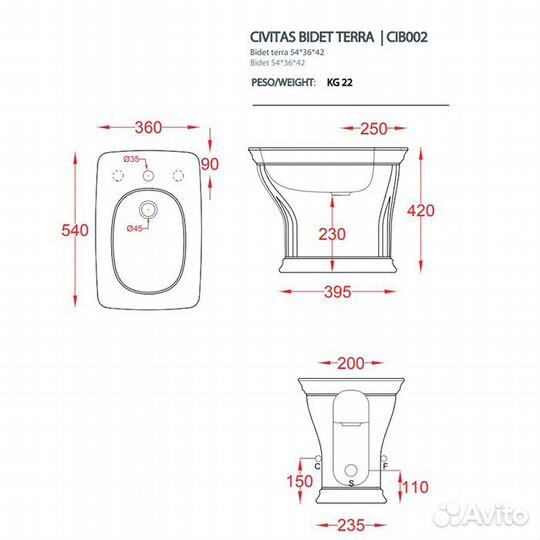 Artceram civitas Биде арт. CIB002 01 00