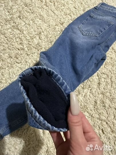Джинсы утепленные для девочки 122