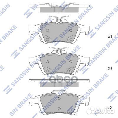 Колодки торм.зад. SP1947 Sangsin brake