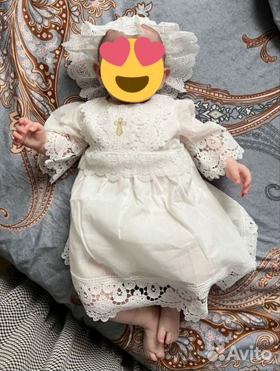 Крестильный комплект для девочки от Jolly baby