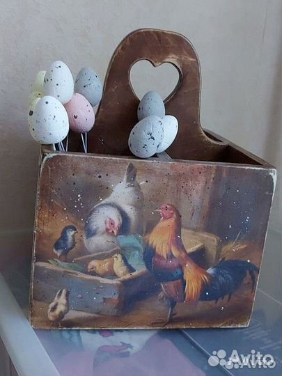 Короб пасхальный,декупаж
