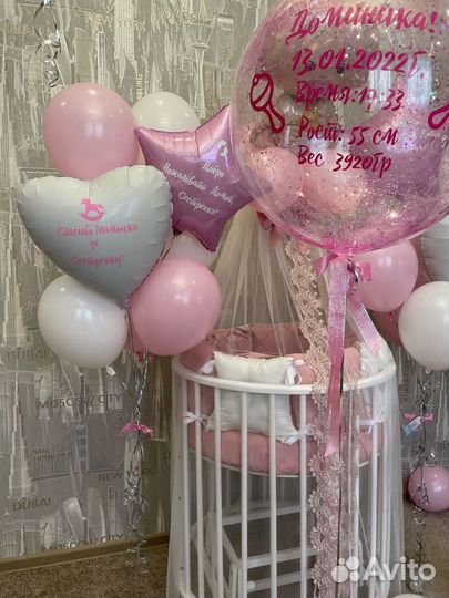 Воздушные шары на выписку, Гелиевые шары и шарики