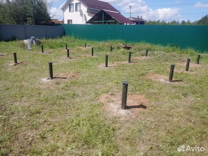 Винтовые сваи + монтаж