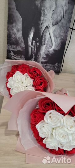 Букеты из мыльных роз