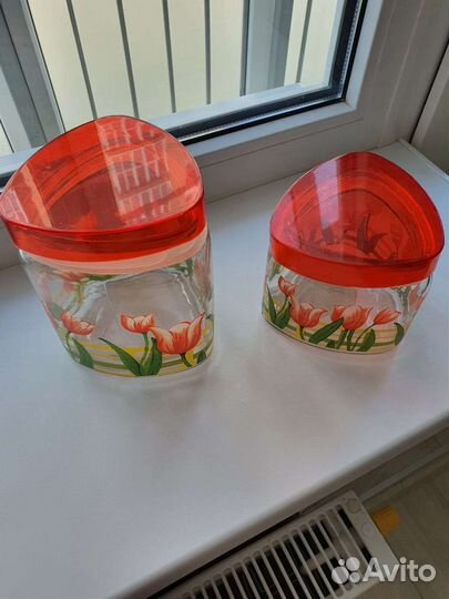 Набор для сыпучих продуктов 1 и 0,5л.Турция