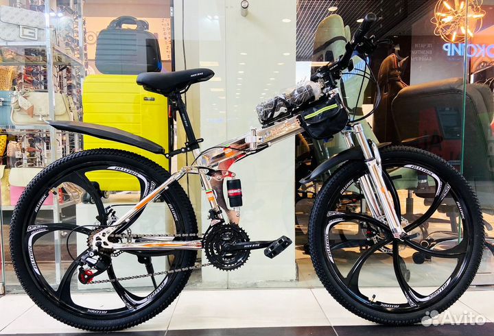 Горный велосипед на дисках складной