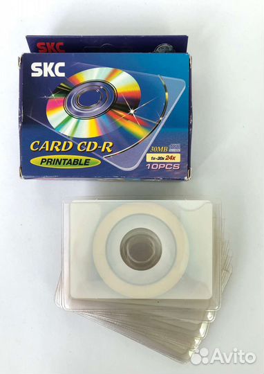 Визитки SKC card CD-R printable, 30 Mb, 1x20x 24x