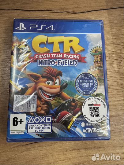 Crash Team Racing Nitro-Fueled диск для PS4 новый