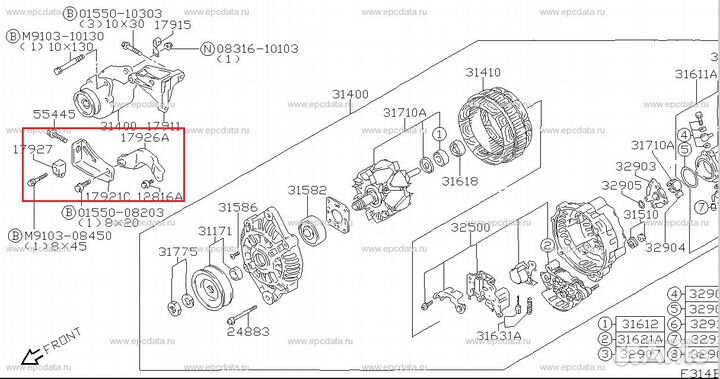 Крепление генератора suzuki escudo TD31W RF