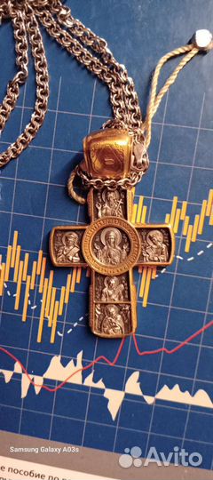 Крест золото - серебро