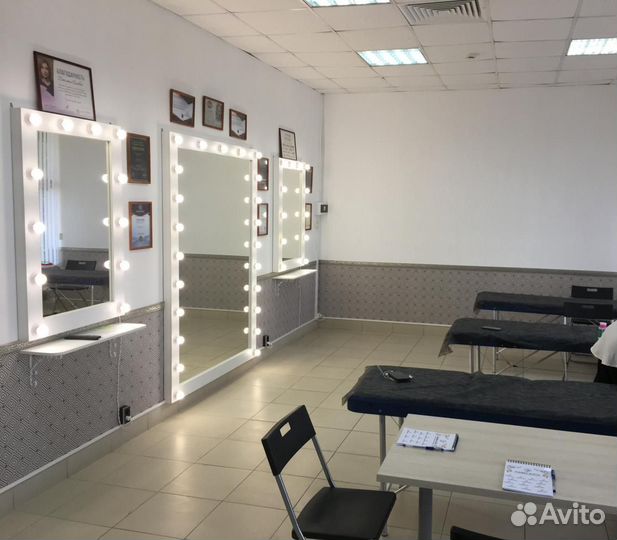 Гримерное зеркало с лампочками