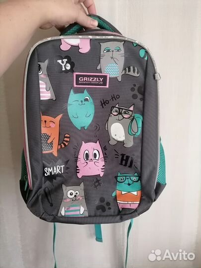 Рюкзак ранец школьный Grizzly с ортопедич. спинкой