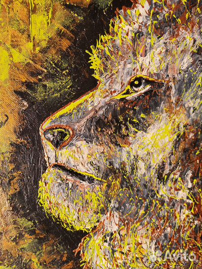 Картина маслом Лев