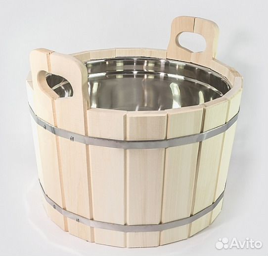 Шайка двуручная 17 л с нерж.вст