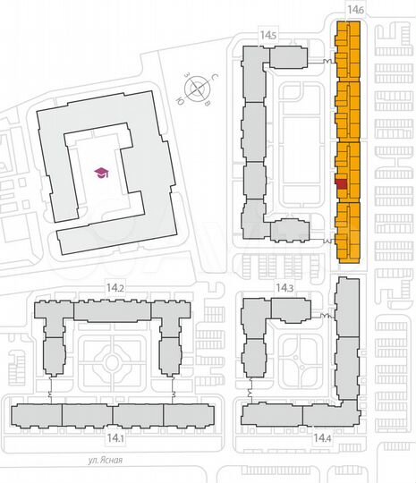 1-к. квартира, 42,3 м², 5/8 эт.