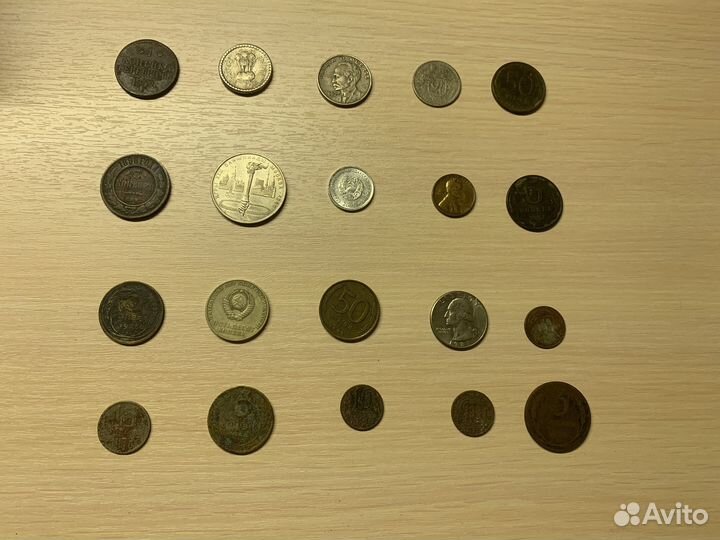 Монеты, Германия, США, Англия, Куба, Индия, сср