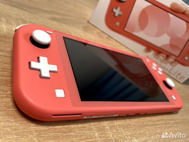 Новая Nintendo switch lite розовая 128 gb прошитая