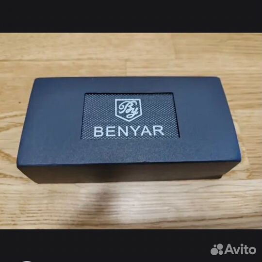 Мужские наручные кварцевые часы хронограф benyar