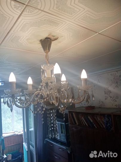 Люстры хрустальные бу