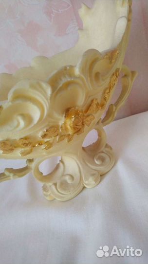 Фигурное кашпо Ваза для фруктов Ладья, 1960-е