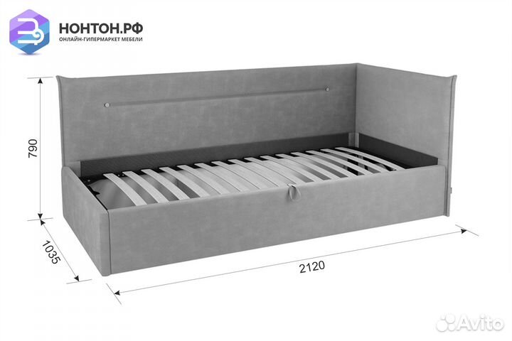 Кровать Альба 0.9 м капучино